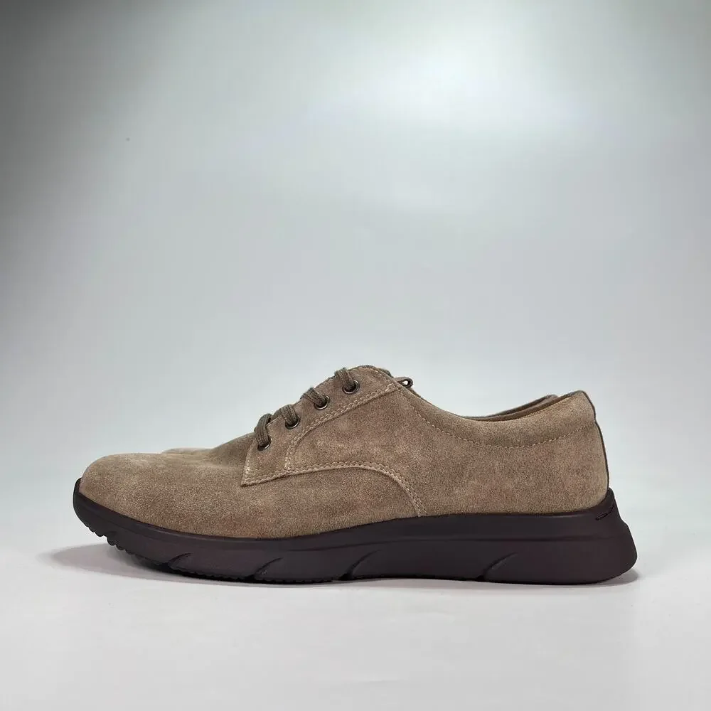 Comfortiva Mariah Taupe Leather Casual Low Top Oxfords Shoes Women's Size 9W
